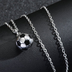 Football Pendant for Men | 304 Stainless Steel Chain Necklace | Football Inspired Jewellery for men