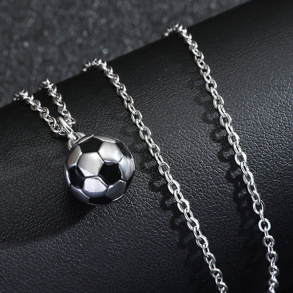 Football Pendant for Men | 304 Stainless Steel Chain Necklace | Football Inspired Jewellery for men