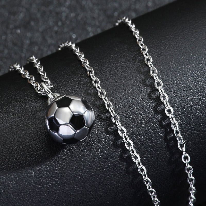Football Pendant for Men | 304 Stainless Steel Chain Necklace | Football Inspired Jewellery for men