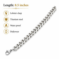 Titanium Steel Linked chain bracelet for men | Anti tarnish & Non fading Jewellery